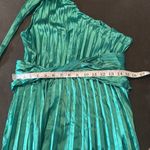 Women’s Green Pleated Maxi Dress One Shoulder Size M NEW Size M Photo 9