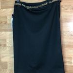 CHAPS Black Skirt Size 4 W/Side Zipper & Cougar Print Belt New With Tags Photo 1