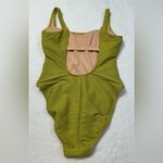 J.Crew Long Torso Ribbed Squareneck Green One Piece Swimsuit Sleek Design Photo 8