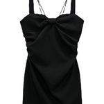 ZARA  Black Mini Dress with Knot Photo 0