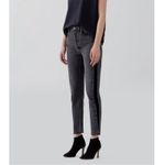 AGOLDE Charcoal Gray Black Slim Jeans Side Stripe Womens Size 25 Photo 2