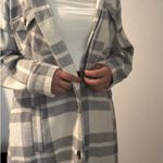 Stoosh long gray and white plaid coat Photo 3