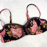 Betsey Johnson  Vintage Floral 2 Piece Bikini Balconette Bra Top Hipster Bottom Photo 1
