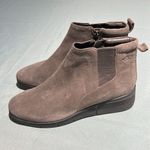 Easy Spirit Ankle Booties Ember Grey Leather Size 7W B38 Photo 1