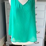 YA Los Angeles Silk Tank Top Green Flowy Womens Large Photo 9
