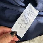 Quince Navy Chiffon Pleated Long Sleeve Mini Dress Size XS Photo 9