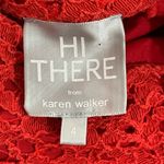 Anthropologie  Hi There from Karen Walker Angie Collared Lace Dress - Red - 4 Photo 9