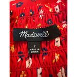 Madewell Tall Ruched Wide-Leg Jumpsuit in Prairie Floral Enamel Red Size 2 Photo 5