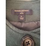 Banana Republic Petite Green Jacket Button Front 3/4 Sleeve Cropped Coat Photo 2