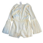 Intermix NWT  Women’s Small Kingston‎ Pleated Long Sleeve Ivory Wrap Skort Romper Photo 5