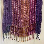 Woven Scarf with Fringe Purple Photo 1