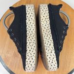Bobs by Skechers Woven Canvas Espadrille Platform‎ Sneakers Black Tan 8 Photo 4