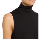 Vince  Side Slit Sleeveless Turtleneck Midi Dress Black Size S Photo 5