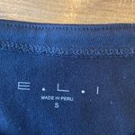 ELI black knit blouse button detail white sleeve size S‎ career professional Photo 4