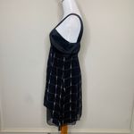 EXPRESS Vintage Black Silk Babydoll Dress Plaid Skirt Sz Medium Photo 3