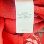 J Jill Watercolor Rust Floral Shift Dress 3/4 Kimono Sleeve Small Boho Office Red Photo 8