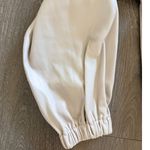 AMYLYNN Womens Darcie Hoodie‎ Vegan Leather Pocket Off White Sz Small Purple Photo 9