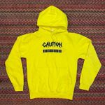 Urban Outfitters 1 800 LONELY YELLOW CAUTION FRAGILE HEART HOODIE Photo 0