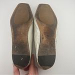 Jimmy Choo  Gwenevere Square-toe Flats in Silver Metallic Leather Photo 11