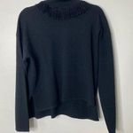 Bitte Kai Rand Classic Merino Wool Blend Black Fringe Turtleneck Sweater Small Photo 0