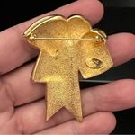Vintage 90’s Jackie Orr Crystal Bow Tie Brooch Gold Photo 3