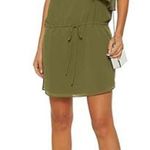 Haute Hippie Asymmetric Ruffle One-Shoulder Mini Dress Green Women's Size Small Photo 0