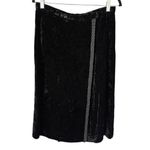 T2 80s VTG Mila Schön Due Italy Velvet Velour Jacket Wrap Skirt Braided Suit Black Size M Photo 8