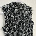 Madewell Smocked Crewneck Mini Dress in Floral Black and White Size 2 NWT Photo 13