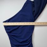 Hello Molly Bodycon Dress Size XS Blue One Shoulder Long Sleeve Ruched Party Photo 8