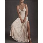BHLDN NWT Fame & Partners Charlotte Dress Nude Lace Maxi Wedding Gown Dress 6 Photo 2