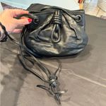 Loewe Vintage  Flamenco Knot Drawstring Bag Black Nappa Leather Pouch Clutch Photo 12