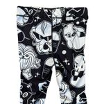 FUTURE FANTASY DELIGHT Slit Weave Graphic Leggings Streetwear Rave Festival Sz M Black Size M Photo 6