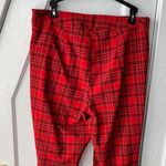Forever 21  Red Plaid Boot Cut Pants Photo 3