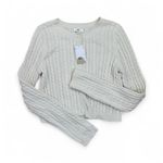 BP Cardigan Sweater Womens Size XS Ivory Cropped Cable Knit Button-Front Photo 0
