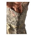 Ann Taylor  Loft silver lace V neck scalloped top sleevless, cami attached size 8 Photo 5