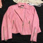 Qiuyimanni Pink Leather Jacket Photo 0