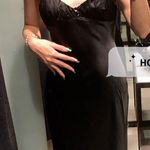 ZARA Black Satin Sleek Camisole Slip Dress Photo 5