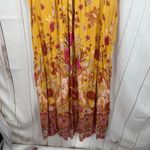 Spell & The Gypsy Women’s Small Yellow Patterned Siren Song Marigold Midi Dress Photo 7