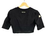 Moche Black Mesh Panel Crop Top Size XXS Athletic Short Sleeve Streetwear Photo 4