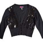 Say What? Say What Y2K Sequin Cropped Cardigan Size Large Photo 0