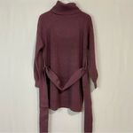 Zenana Outfitters Women’s Waist Tie Turtleneck Sweater Dress Eggplant Size XS NWOT Photo 11