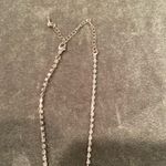 BOUTIQUE Rhinestone Raindrop Necklace and Earrings Silver Photo 8