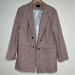 1. State  Women's Rust Brown Gray Houndstooth Open Front Blazer Jacket 18W Photo 0