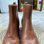 Talbots Dakota Ankle Boots Leather Block Heels Almond Toe Classic in Brown 9 Photo 5