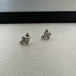 CZ Small Cross Stud Earrings for Men Women Streetwear Hip Hop Punk Unisex Style Silver Photo 1