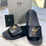 Giuseppe Zanotti Logo Leather Slide Sandals Photo 0
