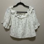 ✨ Meadows Blossom Top w/ Daisy Embroidery – Size 8 Dainty Romantic✨ White Photo 3