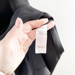 LPA  Aurora Ostrich Feather Strapless Midi Cocktail Dress Black Small Photo 6