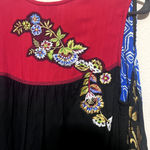 Usindo Vest sz S Beaded Embroidered Flowers Patchwork colorful Boho Art to wear Purple Photo 7