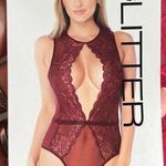 Janice Sheer Lace Teddy Lingerie Red Photo 3